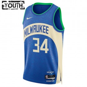 Dres Milwaukee Bucks Giannis Antetokounmpo Nike 2023-24 City Edition Royal Swingman - Dječji